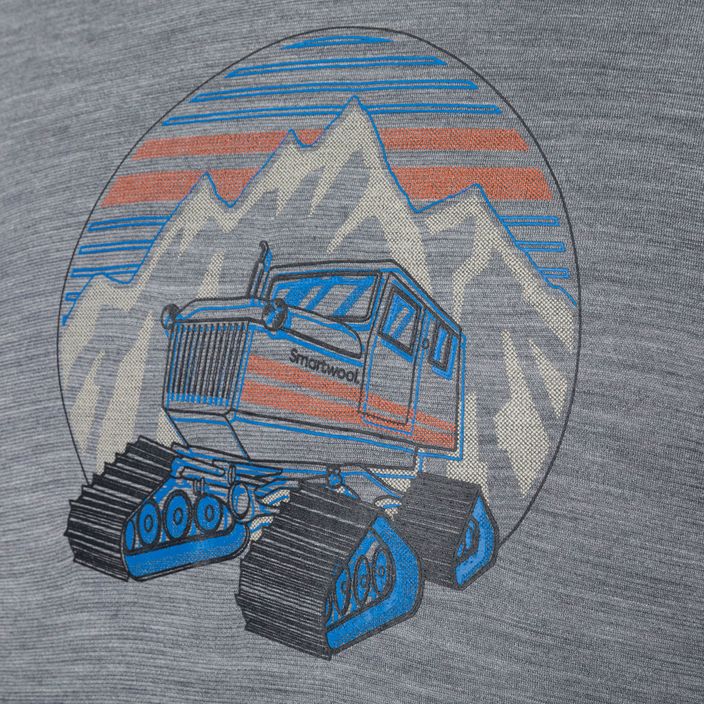 Pánské tričko Smartwool Snowcat Trek Graphic světle šedé 16683 5