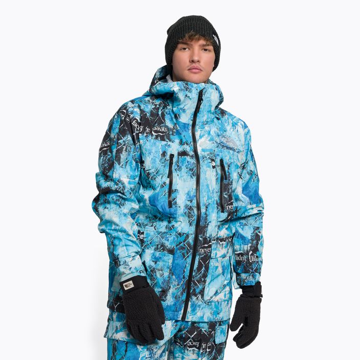 Pánská snowboardová bunda The North Face Printed Dragline blue NF0A7ZUF9C11