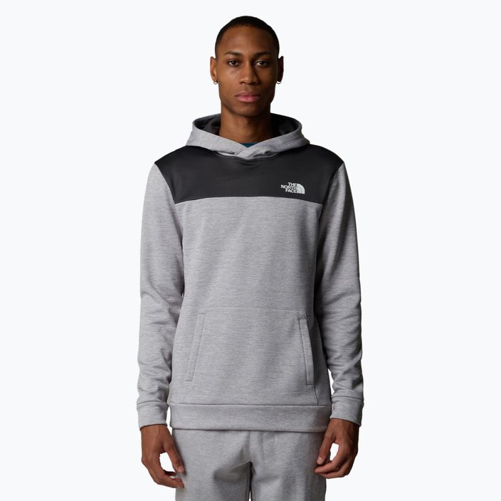 Pánská mikina  The North Face Reaxion Fleece P/O Hoodie tnf light grey heather/ asphalt grey