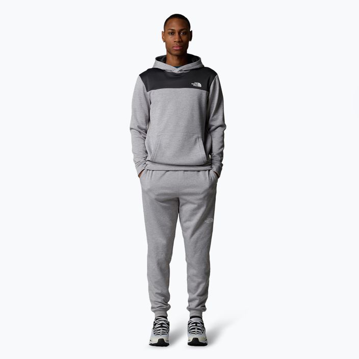 Pánská mikina  The North Face Reaxion Fleece P/O Hoodie tnf light grey heather/ asphalt grey 2