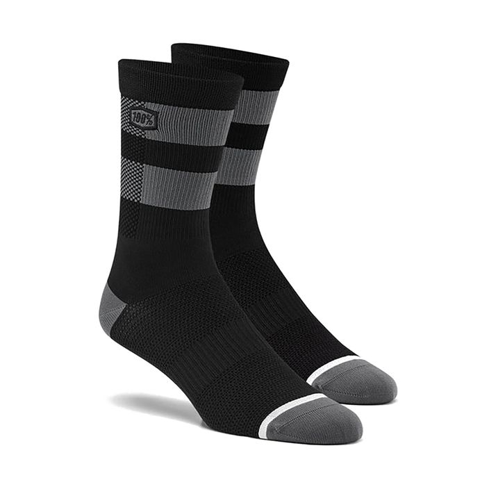 Cyklistické ponožky 100% Flow Performance black/grey 2