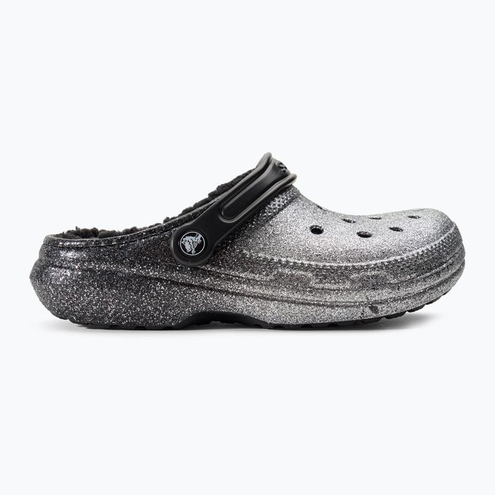 Žabky Crocs Classic Glitter Lined Clog black/silver 3