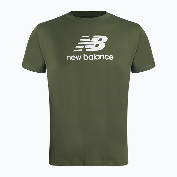 Pánské tričko New Balance Essentials Stacked Logo Co zelené NBMT31541DON 5