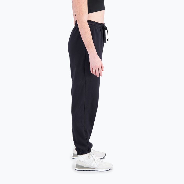 Dámské kalhoty New Balance Essentials Stacked Logo French černé NBWP31530 2