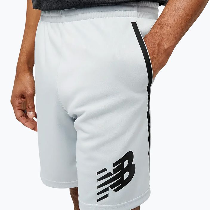 New Balance pánské fotbalové tréninkové šortky Tenacity bílé MS31127LAN 4