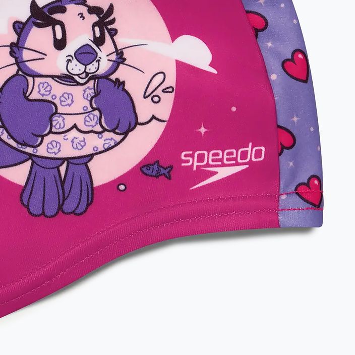 Plavecká čepice Speedo Printed Polyester pink/purple 3