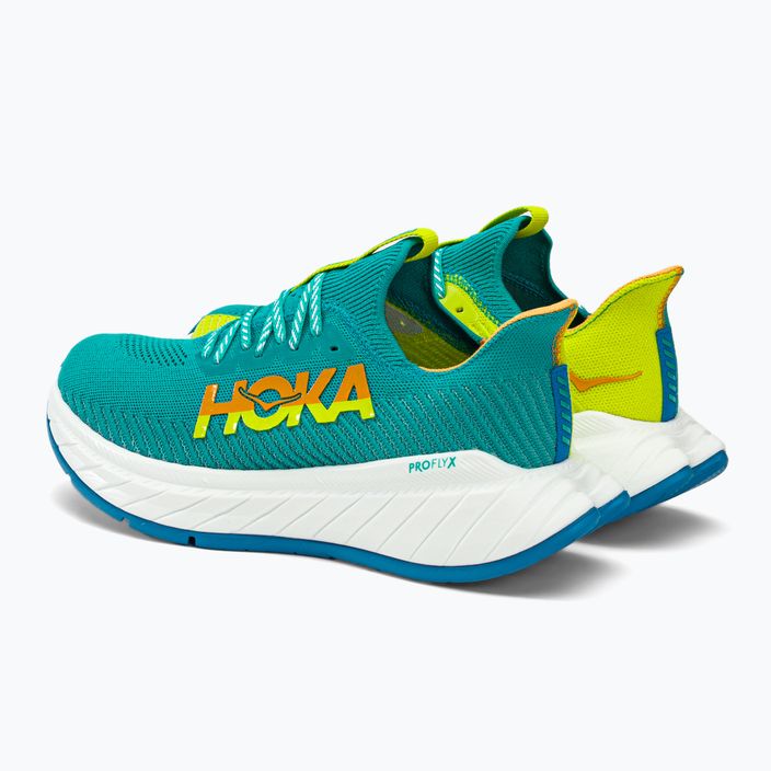 Pánské běžecké boty HOKA Carbon X 3 blue/yellow 1123192-CEPR 4