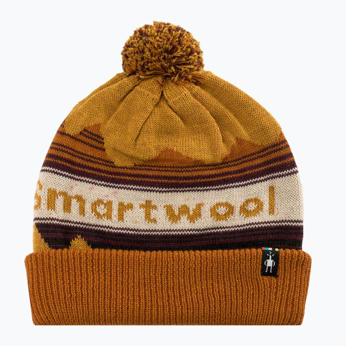 Smartwool Knit Winter Pattern POM honey gold heather čepice 5