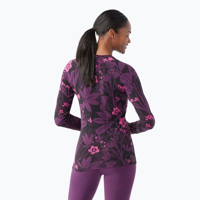 Dámské termo tričko longsleeve Smartwool Merino 250 Baselayer Crew Boxed purple iris floral 2