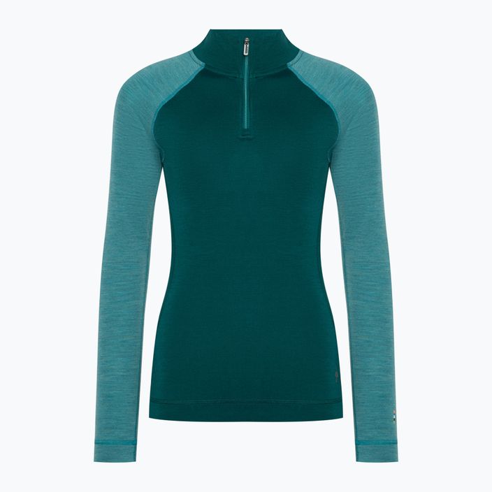 Dámské termo tričko longsleeve Smartwool Classic Thermal Merino Baselayer 1/4 Zip Boxed emerald 3