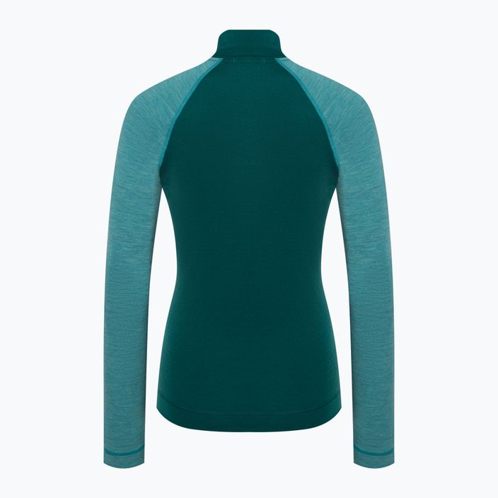 Dámské termo tričko longsleeve Smartwool Classic Thermal Merino Baselayer 1/4 Zip Boxed emerald 4