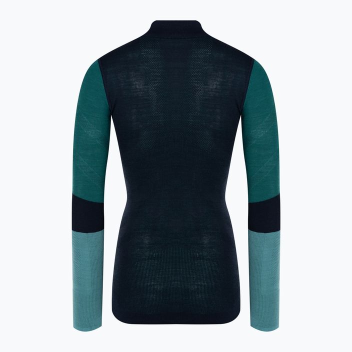 Dámské termo tričko longsleeve Smartwool Intraknit Thermal Merino Baselayer Colorblock 1/4 deep navy 4