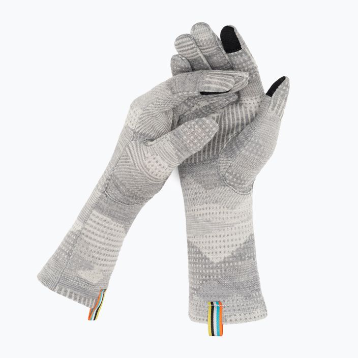 Trekingové rukavice Smartwool Thermal Merino light gray mountain scape