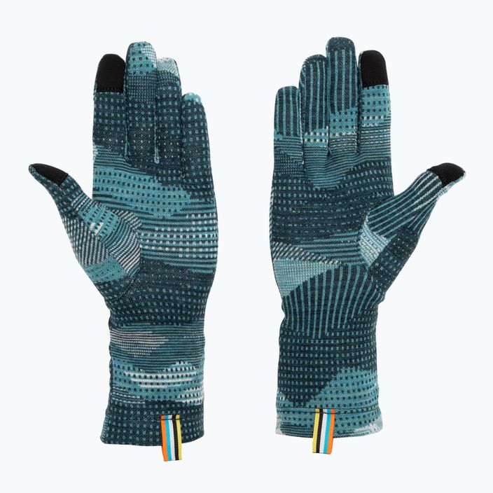 Trekingové rukavice Smartwool Thermal Merino twilight blue mtn scape 2