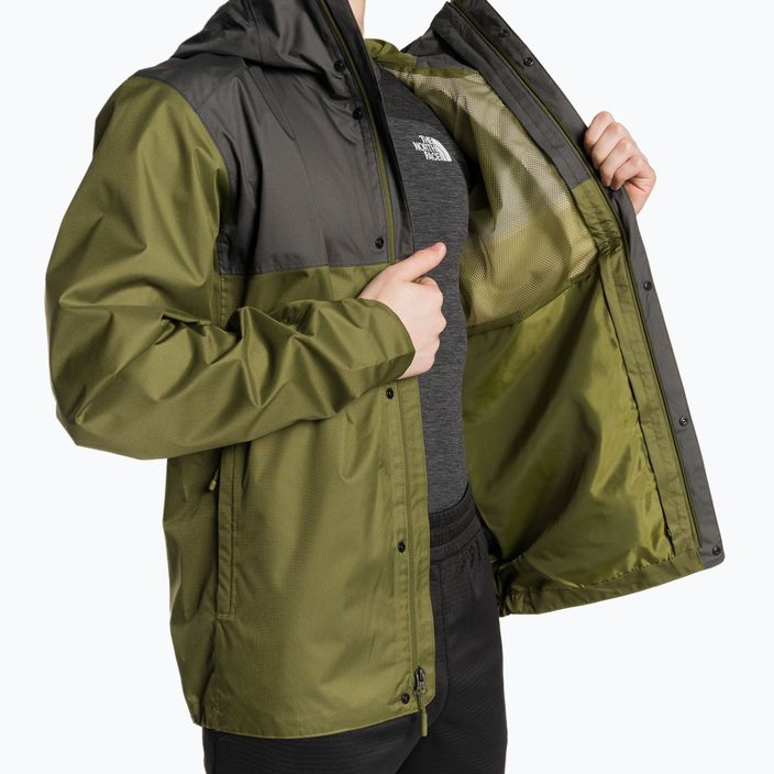 Pánská bunda do deště The North Face Quest Zip-In forest olive/asphalt grey 5