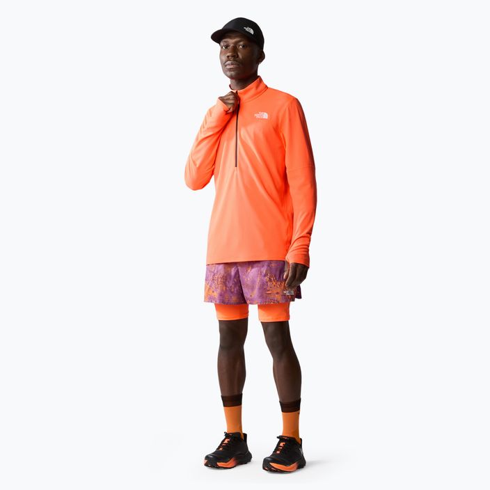 Pánská běžecká mikina The North Face Sunriser 1/4 Zip vivid flame 2