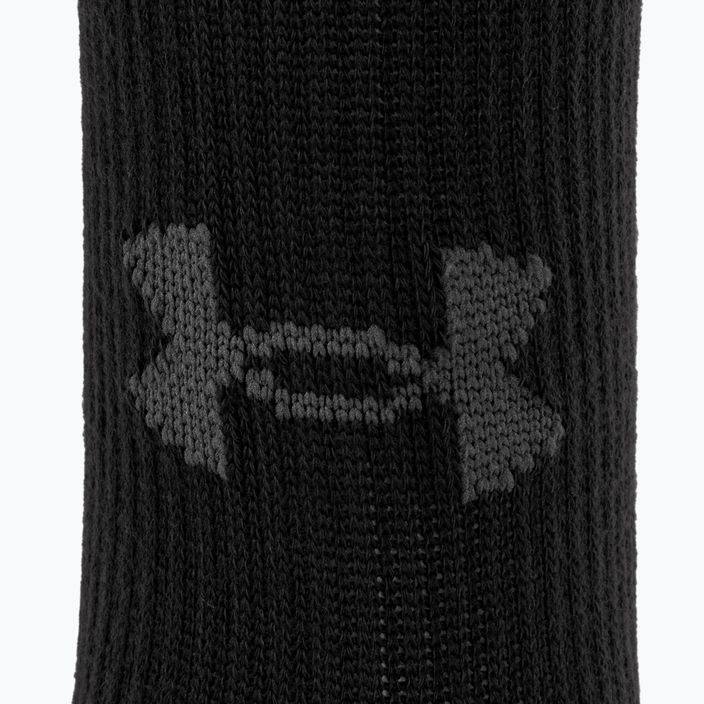 Under Armour Performance Tech 3pk Crew ponožky černá/černá/šedá 4