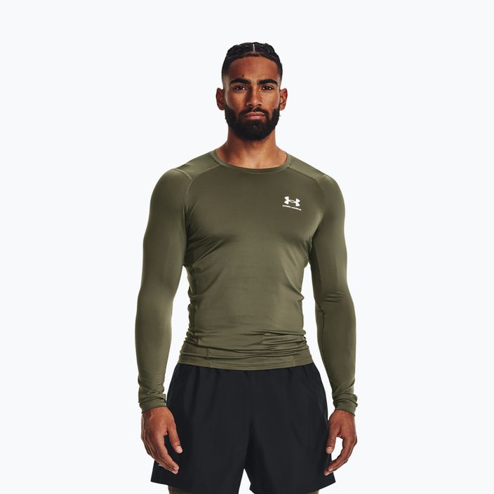 Under Armour pánské tréninkové tričko s dlouhým rukávem Ua HG Armour Comp LS marine od green/white