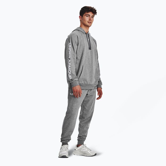 Pánská tepláková souprava Under Armour Rival Fleece Suit castlerock light heather/white