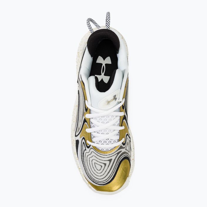 Basketbalové boty Under Armour Spawn 6 white/black/metallic gold 5