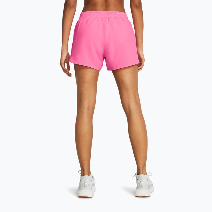 Dámské běžecké šortky Under Armour Fly By fluo pink/fluo pink/reflective 3