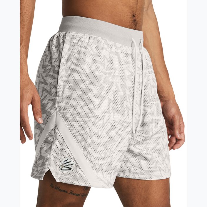 Pánské basketbalové šortky Under Armour Curry Mesh Short white clay/mod gray