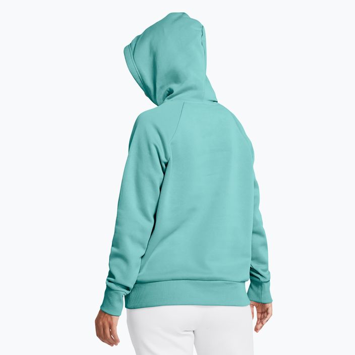 Dámská mikina Under Armour Rival Fleece Hoodie radial turquoise/white 2