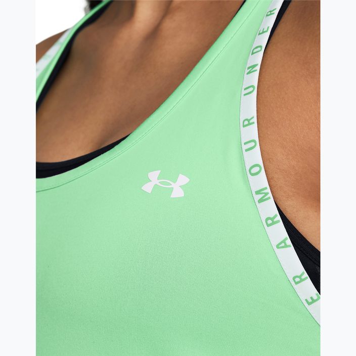 Dámské sportovní tílko tank top   Under Armour Knockout Tank matrix green/white 3