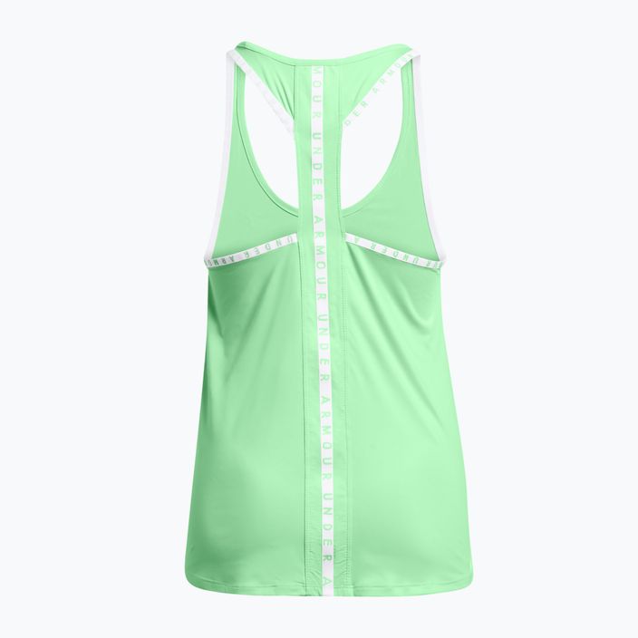 Dámské sportovní tílko tank top   Under Armour Knockout Tank matrix green/white 5