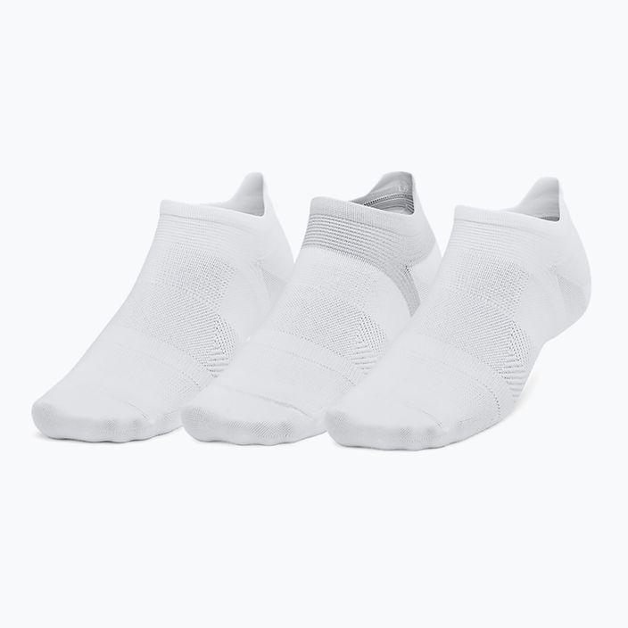 Pánské běžecké ponožky Under Armour Dry Run Lite No Show 3 pary white/white/reflective