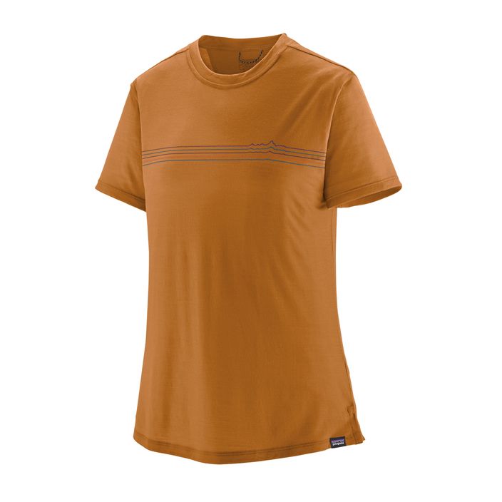 Dámské tričko Patagonia Cap Cool Merino Blend Graphic Shirt fitz roy fader/golden caramel 2