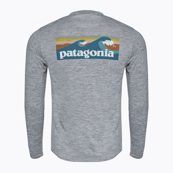 Pánské tričko Patagonia Cap Cool Daily Graphic Shirt-Waters Longsleeve boardshort logo abalone blue/feather grey 2