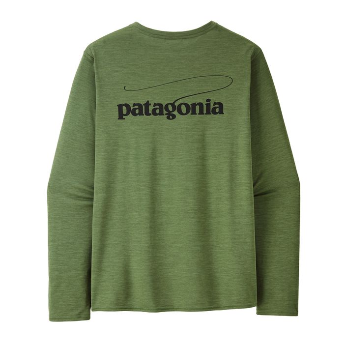 Pánské tričko Patagonia Cap Cool Daily Graphic-Waters Longsleeve casting logo/terrain green x-dye  2