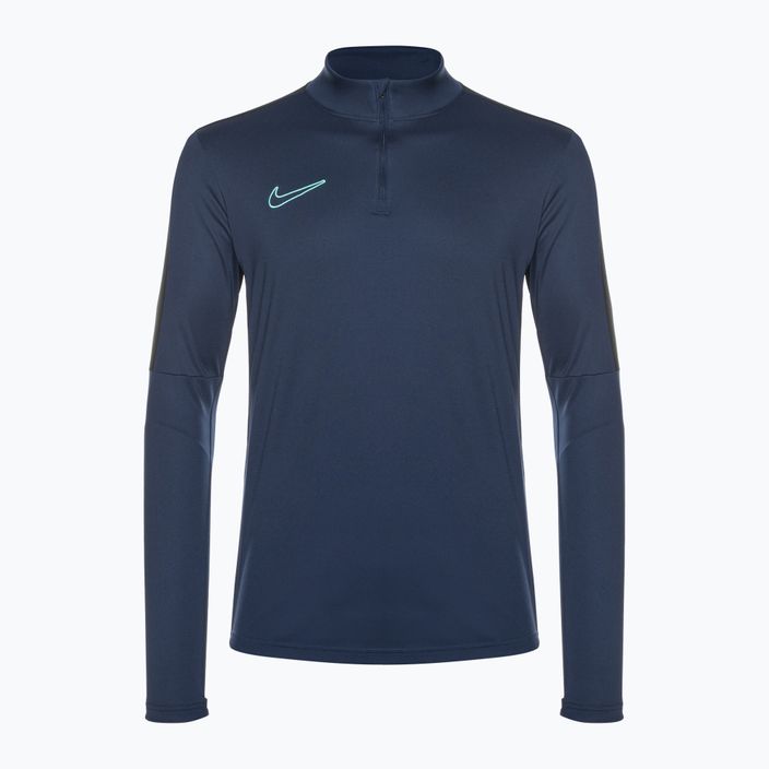 Pánský fotbalový dres longsleeve Nike Academy Dri-Fit 1/2-Zip midnight navy/black/midnight navy/hyper turquoise