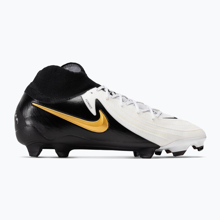 Pánské fotbalové boty Nike Phantom Luna II Pro FG white/metallic gold coin/black 2