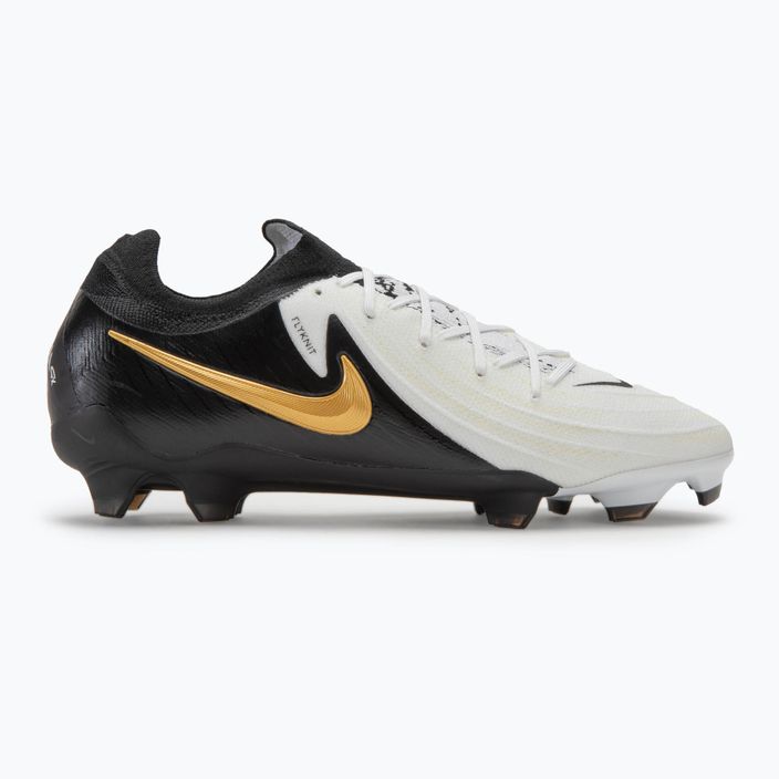 Pánské fotbalové boty Nike Phantom GX II Pro FG white/metallic gold coin/black 2