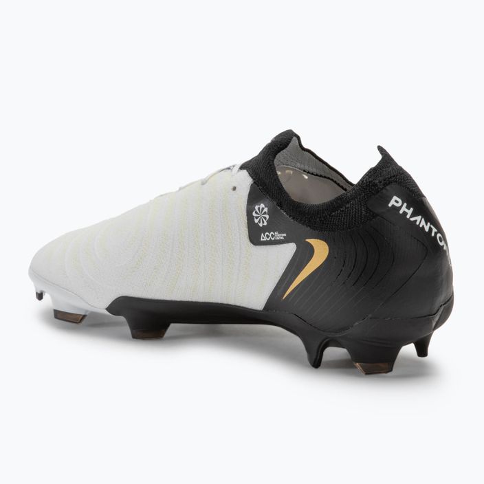 Pánské fotbalové boty Nike Phantom GX II Pro FG white/metallic gold coin/black 3