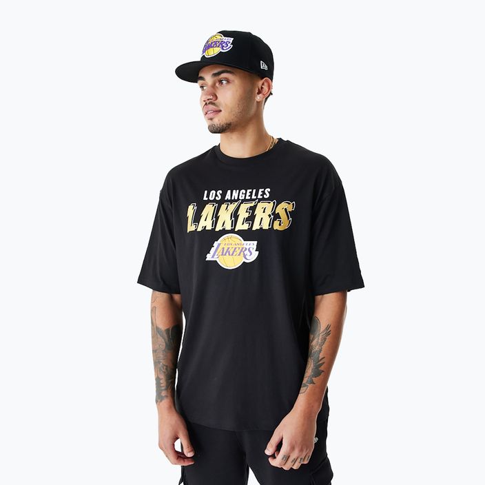 Pánské tričko New Era Team Script OS Tee Los Angeles Lakers black