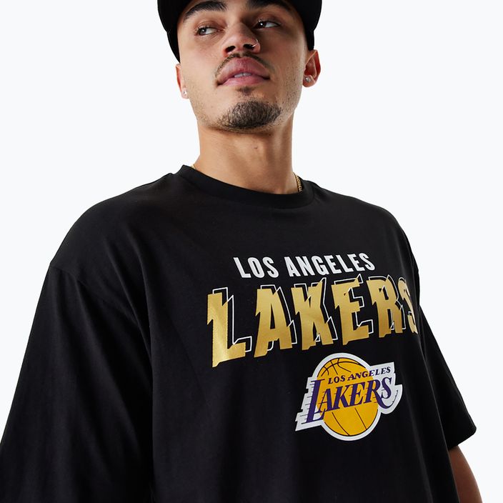 Pánské tričko New Era Team Script OS Tee Los Angeles Lakers black 4