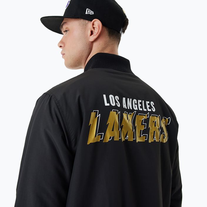 Pánská bunda New Era NBA Script BP Bomber Los Angeles Lakers black 4