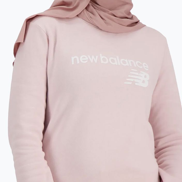 Dámská mikina New Balance Classic Core Fleece Crew stone pink 5