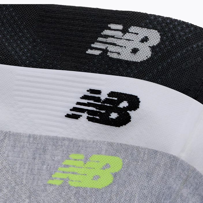 Ponožky New Balance Running Repreve No Show Tab 3 páry grey/white/black 3