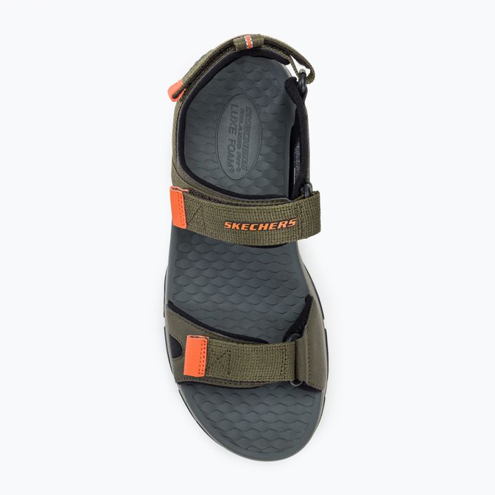 Pánské sandály SKECHERS Tresmen Ryer olive/black/orange 5