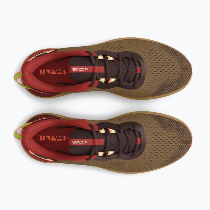 Pánské běžecké boty  Under Armour Sonic Trail coyote/earthen orange/flare orange 4