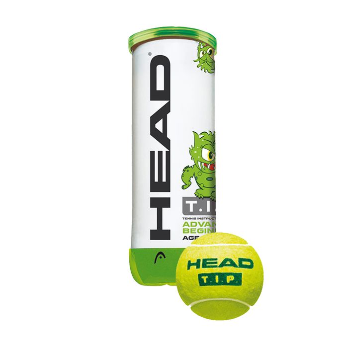 Sada tenisových míčků 3 ks. HEAD Tip zelená/žlutá 3B 578133 2