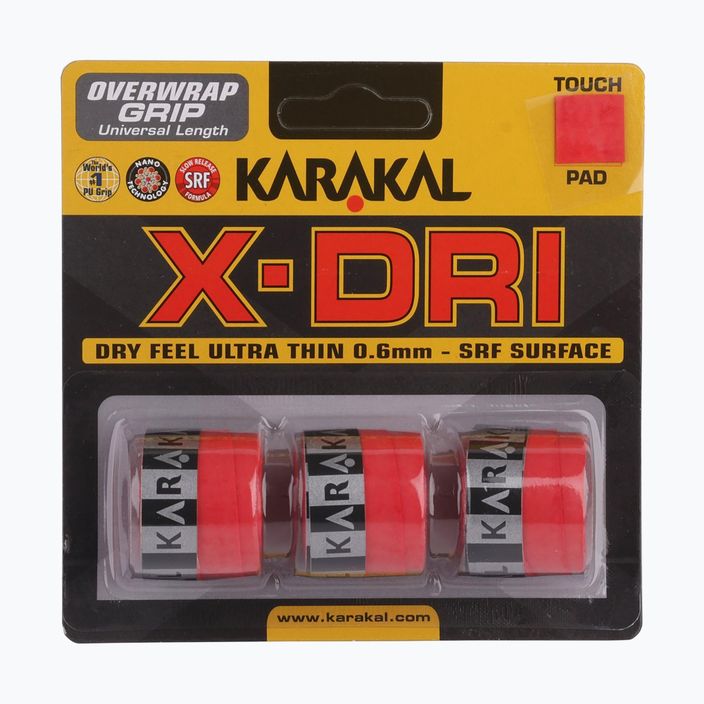 Omotávka na squashovou raketu   Karakal X-Dri Grip 3 ks red