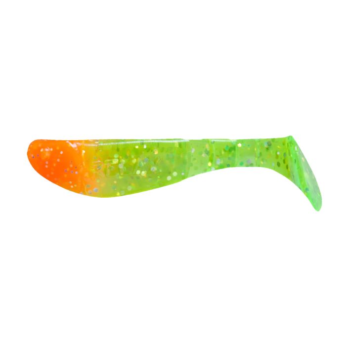 Relax Gumová nástraha s kopýtky 2,5 hlavy 4 ks. Chartreuse-Hologram Glitter / Orange-Silver Glitter BLS25-H 2
