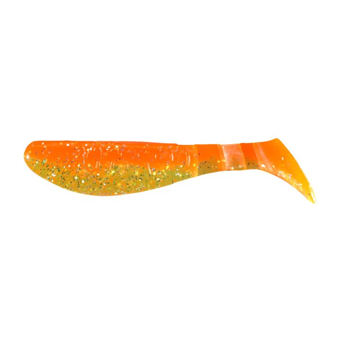Relax Hoofed gumová nástraha 3 Laminovaná 4 ks. Oranžová / Chartreuse-Silver Glitter BLS3-L 2