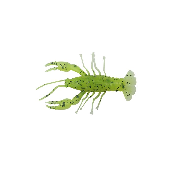 Gumová návnada Relax Crawfish 1 Laminovaná 8 ks. Chartreuse-Black Jumbo Glitter / White CRF1 2