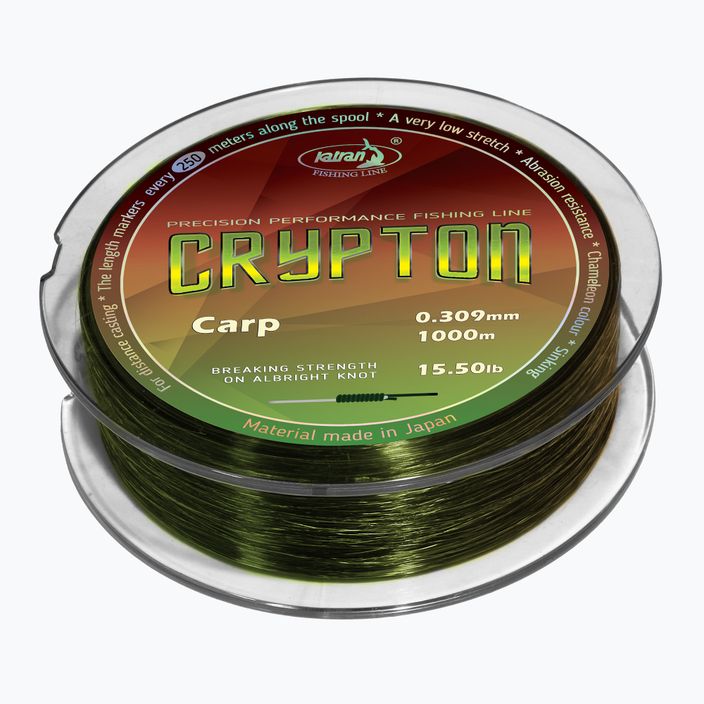 Kaprový monofil Katran Crypton Carp zelený 3